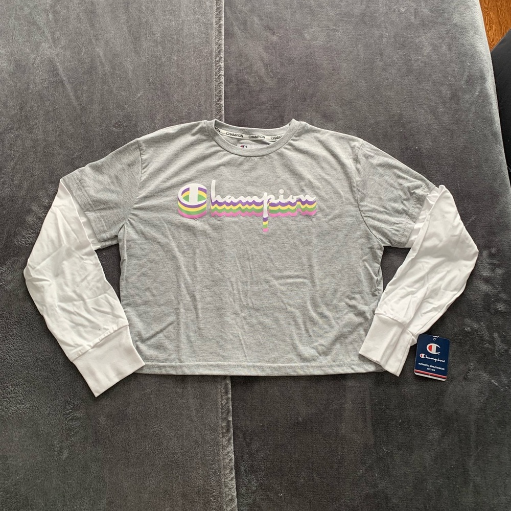 NWT Champion Crop Long Sleeve T-Shirt